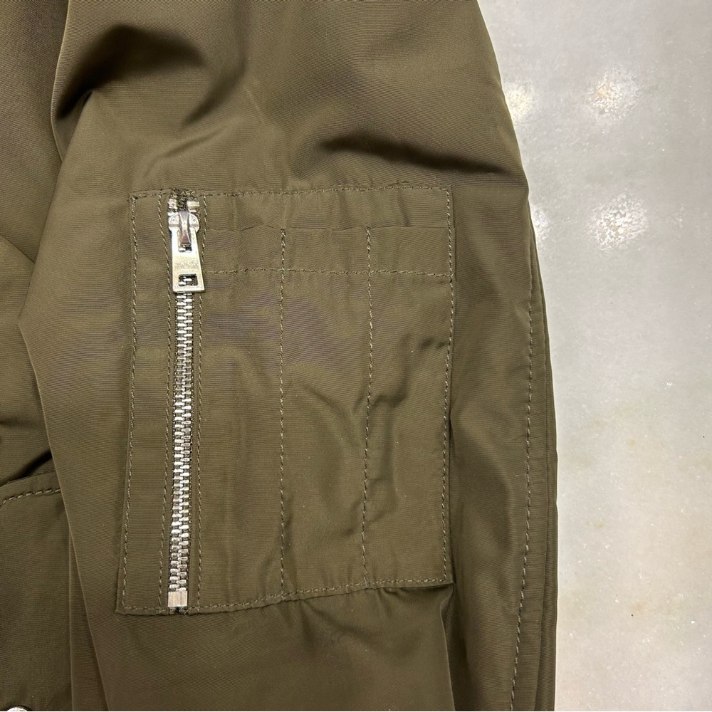 ZARA, TRF, Olive, Bomber Jacket, Size Medium - Picture 4 of 11